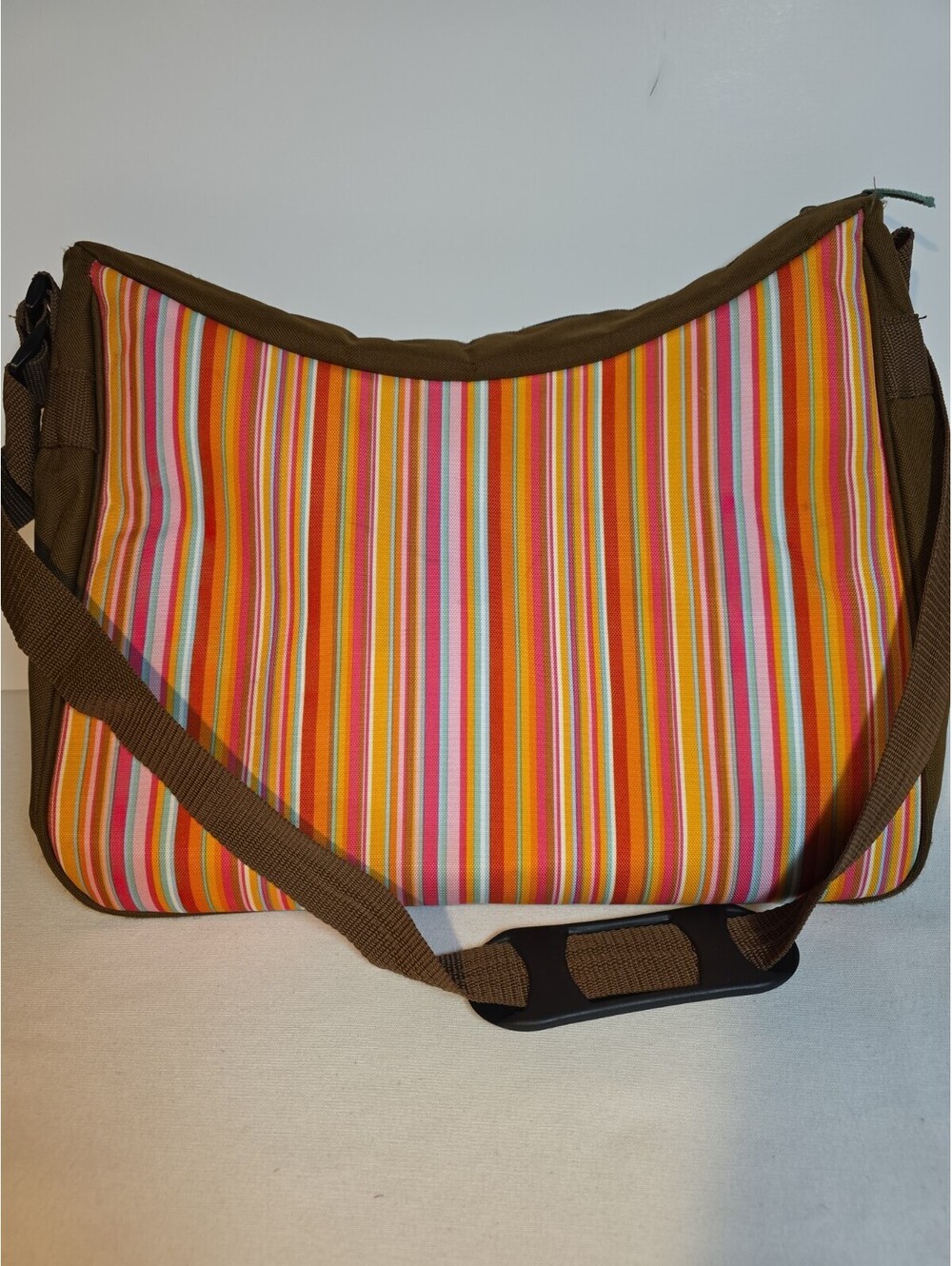 Vintage 2008 Coleman Soft Cooler Bag Retro Striped Tote Shoulder Purse 1108-353